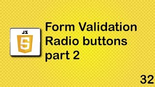 JavaScript beginner tutorial 32  radio buttons part 2 [upl. by Iat]