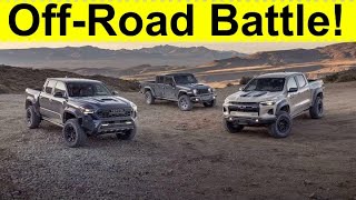 2024 Tacoma TRD Pro vs Colorado ZR2 Bison vs Gladiator Mojave OffRoad Battle [upl. by Loris]