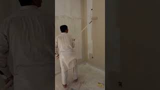 Wall Paint With Roller In House  paint shorts homedecor viral Trending [upl. by Idleman]