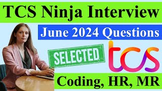 TCS Ninja Latest Interview Questions 2024 Part 1 TCS Digital TCS Prime tcs infosys wipro jobs [upl. by Maryly211]