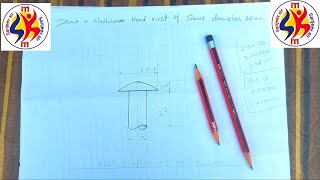 How to Draw Mushroom Head Rivet Mushroom head rivet dimensions How to make mushroom head rivetiti [upl. by Ajnat]