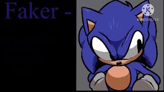 FAKER LYRICS AL ESPAÑOL LAT Faker fnf  SonicEXE 20 [upl. by Harlow]