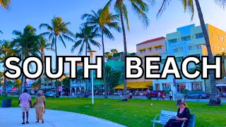 4K  MIAMI FLORIDA WALKING TOUR  South Beach amp South of Fifth  USA [upl. by Ainoyek625]