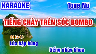 Tiếng Chày Trên Sóc Bom Bo Tone Nữ Karaoke Cha Cha Cha  PVQ Karaoke [upl. by Lonee]