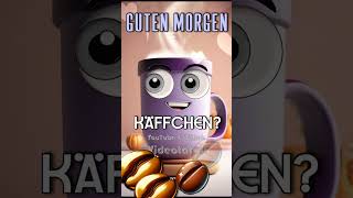 Guten Morgen  Käffchen  lila Tasse coffee funny cute cartoon goodmorning [upl. by Heall925]