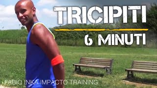 TRICIPITI A CASA IN 6 MINUTI  ALLENAMENTO CORPO LIBERO [upl. by Prisca]