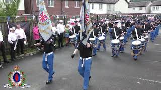 North Down First Flute Band  Cloughfern young Conquerors FB 50th Anniversary Parade 190823 [upl. by Aidua]