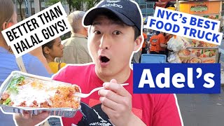 BEST FOOD TRUCK in NYC Adels Halal  AMAZING Street Food [upl. by Wandy940]