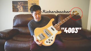 Rickenbacker 4003 Mapleglo One Serious Bass Guitar [upl. by Yrek183]