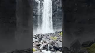 Fossa Waterfall in the Faroe Islands MOST FAMOUS FAROE ISLANDS WATERFALL [upl. by Aeiram223]