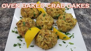 CRAB CAKES RECIPE  OVEN BAKED CRAB CAKES [upl. by Carmelo]