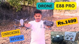 E88 pro drone unboxing and testing  4k Foldable Camera drone 2024 [upl. by Yekim]