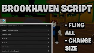 OP NEW Brookhaven RP Script Pastebin  ROBLOX Fling All amp Size Changer Exploit [upl. by Giusto]