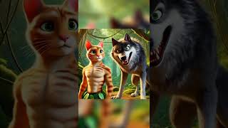 The fox and cat cat friendship fox death cattoon cartoon viralvideo shortsvideo realcats [upl. by Nies]