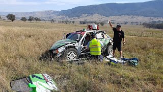 Mitta Mountain Rally 2023  Stratford  Manning crash [upl. by Enoved]