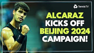 Carlos Alcaraz vs Giovanni Mpetshi Perricard  Beijing 2024 Highlights [upl. by Nylesaj]