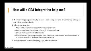 How to Create a Culture of Safety with CSA and Tenstreet [upl. by Zetnom534]