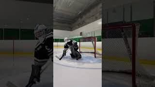 Two pad slides are back 😎 goalie goalietok tendy goalieclips hockeytok hockeytiktoks [upl. by Isidora]