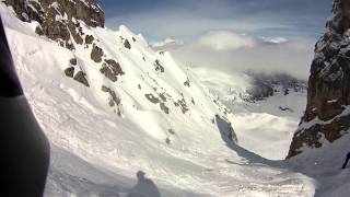 Piste noire bosselée du GrandCouloir à Courchevel [upl. by Ykcub]