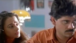 Nirnayam Movie  Comedy Scene Between Amala And Nagarjuna About Company Caption [upl. by Egas]