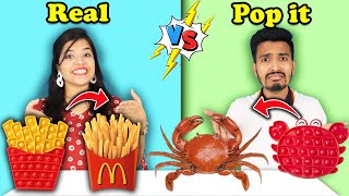 Extreme Pop It Vs Real Food Challenge  Hungry Birds [upl. by Ettenot]