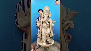 Deva Shree Ganesha❤️🥰  How to make Ganesha idol made of clay Ganesha makingGanesha clayGanesha [upl. by Cogn163]