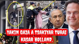 Yakin Gaza a tsakiyar turai holland Arangamar yan zanga zangar falasdinawa da na israila [upl. by Adriel]