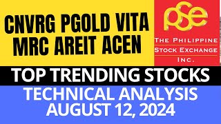 STOCK MARKET CNVRG  PGOLD  VITA  MRC  AREIT  ACEN  PSE TECHNICAL ANALYSIS [upl. by Becki]