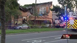 New Orleans Fire Department on scene of apparent building collapse in Central City [upl. by Goldwin]