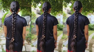 Simple basic long hair briad hairstyle video [upl. by Geier]