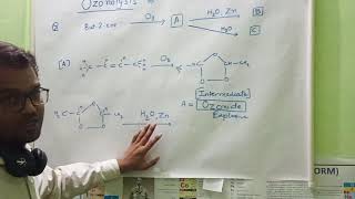 ozonolysis of Alkene oxidative ozonolysis Of Butene2 reductive ozonolysis O3H2OZn [upl. by Shannah253]