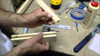 Bamboo Skewer to Pin a Mortise amp Tenon Joint [upl. by Anayt]