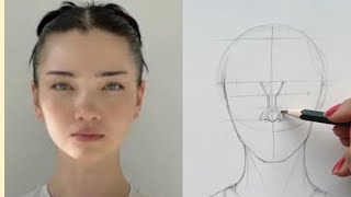 Learn The Secrets To Sketching a Girls Face by Loomis Method 💫 [upl. by Emmeram]