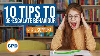 10 Tips to Deescalate Behaviour [upl. by Nereil]