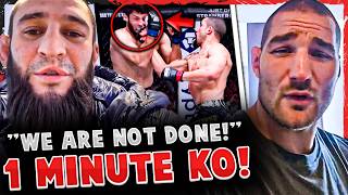 REACTIONS to Robert Whittaker 1MINUTE KNOCKOUT Conor McGregor LIMPING into arena Khamzat Chimaev [upl. by Hughie]