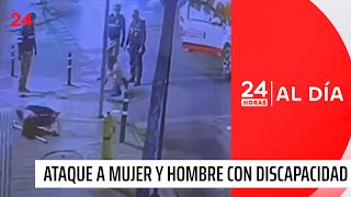 Violenta agresión a mujer y hombre con discapacidad  24 Horas TVN Chile [upl. by Weisberg592]