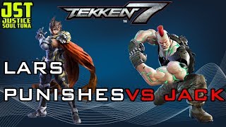 Tekken 7 Lars Punishes VS Jack7 Tutorial PS4 Pro gameplay [upl. by Nylg]