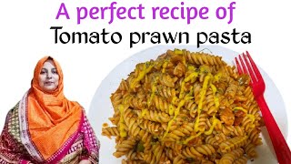 Tomato prawn 🍤 pasta recipe  how to make shrimp pasta by cooking with Nadira [upl. by Bonilla]