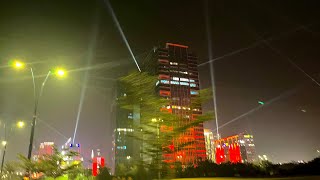 Gift cityvibrant Gujarat 2024Gift city 2024 updatelight decorationsevent decorations vibrante [upl. by Notsreik177]