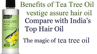 vestige assure hair oil tea tree oil price benefits profits how to use for face amp skin [upl. by Gnos]