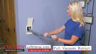 Retractable Hose Central Vacuum Quick Cleaning [upl. by Leela]