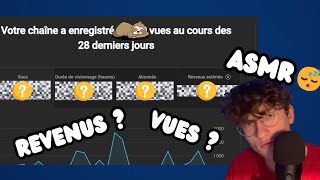 ASMR FR  MES REVENUS ET STATS YOUTUBE 💰😴💤 [upl. by Eniluqcaj]