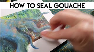 Sealing gouache paintings with wax medium ✶ varnish and protect your gouache sketchbook or artwork [upl. by Safire]