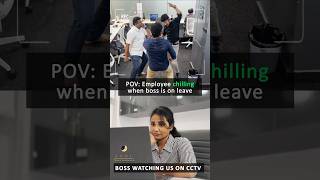 Employees chilling when the boss is on leave viralreels ytshorts short [upl. by Thackeray]