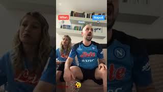 Milan vs Khvicha Kvaratskhelia goal  Napoli fans reaction [upl. by Josiah]