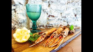 Langoustine recipe Langoustines flambé with whiskey  Helina Sanchez [upl. by Ecinereb]