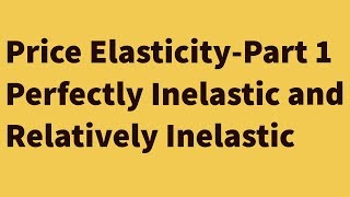 Price Elasticity of DemandPerfectly Inelastic DemandRelatively Inelastic DemandClass 12HSC [upl. by Purse]