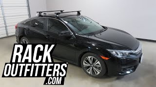 2016 to 2018 Honda Civic with Yakima BaseLine CoreBar Roof Rack [upl. by Nuoras]