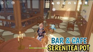 Serenitea Pot Bar and Cafe  Genshin Impact 3 serenitea sereniteapot genshinimpact [upl. by Lihcox]