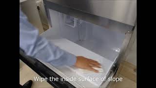 Hoshizaki  IM ice machine  Cleaning of Bin handle amp interior [upl. by Bonucci]